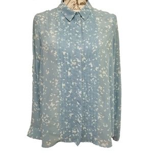 LC Lauren Conrad Butterfly Print Blouse
